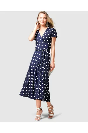 SACHA DRAKE Reverse Wrap Midi Dress - Printed Dresses Reverse Wrap Midi Dress