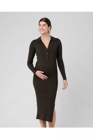 Ripe Maternity Sammy Knit Polo Dress - Dresses Sammy Knit Polo Dress