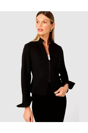 SACHA DRAKE Front Zip Peplum Jacket - Coats & Jackets Front Zip Peplum Jacket