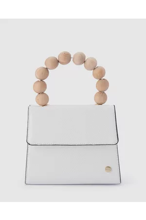 Olga Berg Caylee Wood Bead Handle Bag - Clutches Caylee Wood Bead Handle Bag