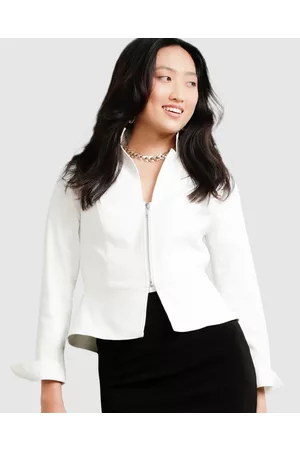 SACHA DRAKE Front Zip Peplum Jacket - Coats & Jackets Front Zip Peplum Jacket