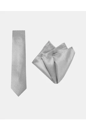 Buckle Carbon Tie & Pocket Square Set - Ties Carbon Tie & Pocket Square Set