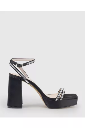 Edward Meller RASSO95 Platform Sandal with Diamante Straps - Sandals RASSO95 Platform Sandal with Diamante Straps