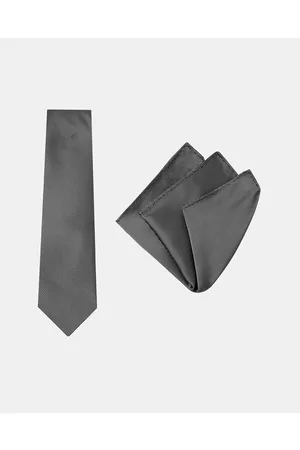 Buckle Pinstripe Tie & Pocket Square Set - Ties Pinstripe Tie & Pocket Square Set