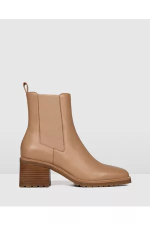 JUNE HIGH ANKLE BOOTS OFF WHITE LEATHER - Jo Mercer