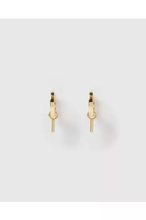Izoa Alphabet Letter I Huggie Earrings - Jewellery Alphabet Letter I Huggie Earrings
