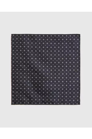 Oxford Geo Silk Pocket Square - Pocket Squares Geo Silk Pocket Square