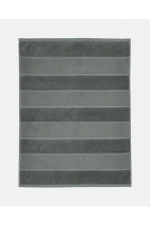 Linen House Velour Stripe Bath Mat - Bathroom Velour Stripe Bath Mat