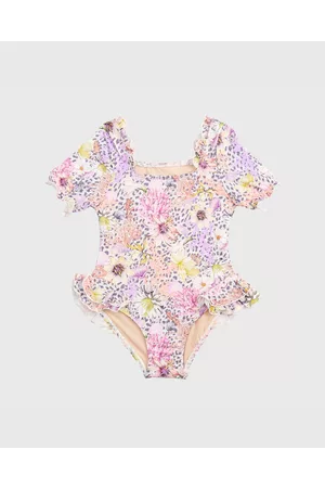 Aqua Blu Daisy Short Sleeve One Piece Kids - One-Piece / Swimsuit Daisy Short Sleeve One Piece - Kids