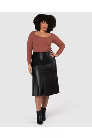 Women's leather skirts on sale sale