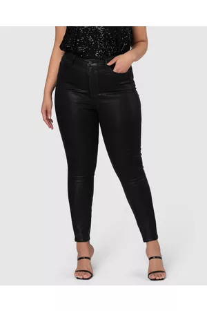 Pink Dusk Luxe Stretch Coated Jean - High-Waisted Luxe Stretch Coated Jean
