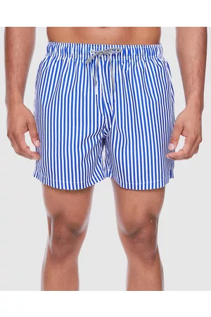 BOARDIES Deck Stripe Mid Length Swim Shorts - Swimwear Deck Stripe Mid Length Swim Shorts