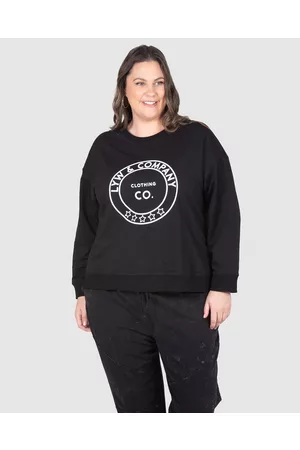 Love Your Wardrobe LYW & Co Print Sweat Top - Sweats LYW & Co Print Sweat Top
