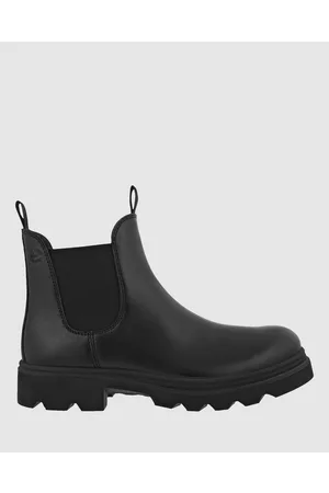 Ecco Grainer Logo-embossed Leather Boots in Black for Men