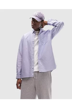 TOPMAN Topman oversized baseball jersey with logo, Lilac Men's