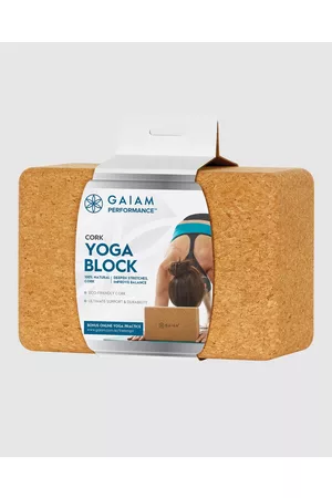 Gaiam Performance Cork Yoga Block - Yoga Accessories Performance Cork Yoga Block
