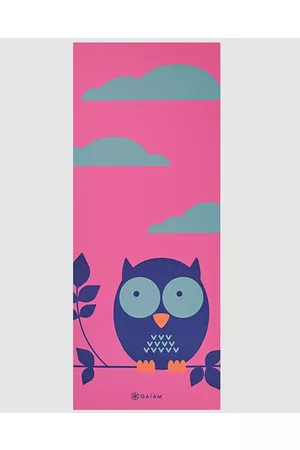 Gaiam Kids Yoga Mat Pink Owl - Yoga Accessories Kids Yoga Mat Pink Owl