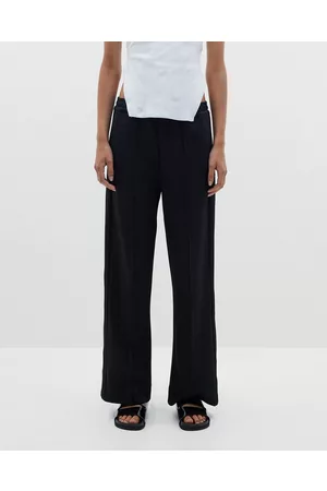 BASSIKE Twill pinstitch detail pant - Pants twill pinstitch detail pant
