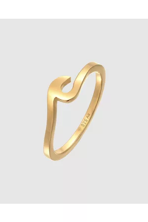 Elli Jewelry Ring Wave Basic Trend in 925 Sterling Silver Plated - Jewellery Ring Wave Basic Trend in 925 Sterling Silver Plated