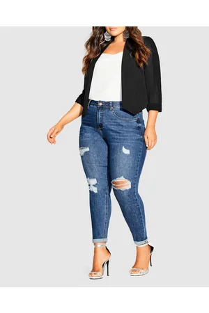 City Chic Cropped Blazer Jacket - All onesies Cropped Blazer Jacket