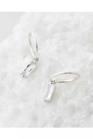 Saint Valentine Baguette Mini Hoops - Jewellery Baguette Mini Hoops