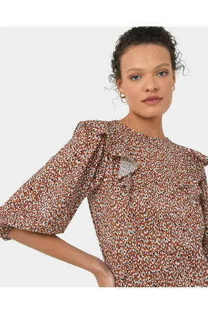 Forcast Chelsea Frill Detail Balloon Sleeve Top - Tops Chelsea Frill Detail Balloon Sleeve Top