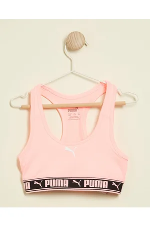 PUMA Mid Impact Puma Strong Bra, Pink Women's Sports Bras