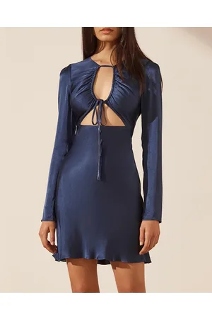 Solare Strapless Cut Out Ruched Mini Dress