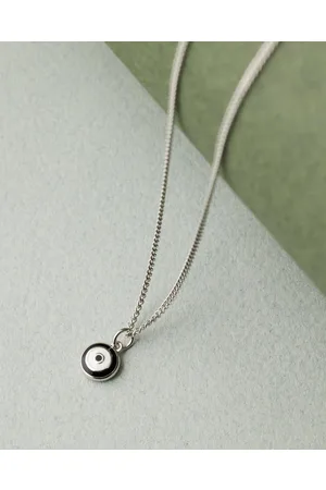 MIANSAI Ojos Sterling Silver Enamel Necklace for Men