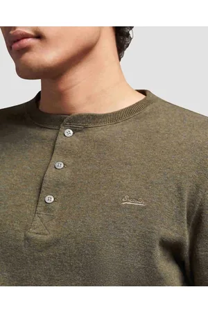 Superdry Vintage Logo Embroidered Henley Top - Tops Vintage Logo Embroidered Henley Top