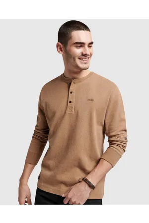 Superdry Vintage Logo Embroidered Henley Top - Tops Vintage Logo Embroidered Henley Top