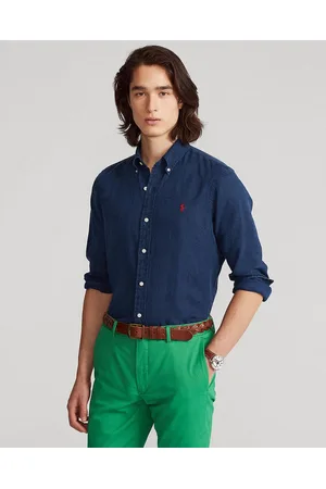 Ralph Lauren Slim Fit Long Sleeve Linen Sport Shirt - Casual shirts Slim Fit Long Sleeve Linen Sport Shirt