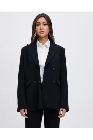 Farage Eden Crepe Double Breasted Jacket - Coats & Jackets Eden Crepe Double Breasted Jacket