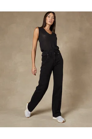 DRICOPER DENIM Seville Straight Leg Black Jeans - High-Waisted Seville Straight Leg Black Jeans