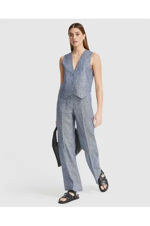 Oxford Vienna Linen Twill Waistcoat - Coats & Jackets Vienna Linen Twill Waistcoat