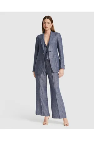 Oxford Lola Pinstripe Line Jacket - Coats & Jackets Lola Pinstripe Line Jacket