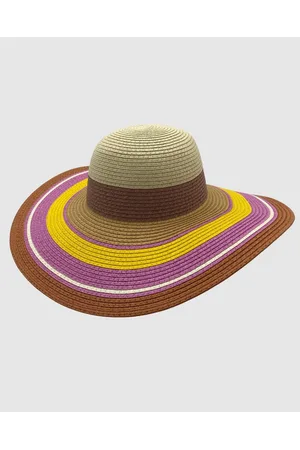 Jacaru 1764 Wide Brim Colour Stripes Hat - Headwear 1764 Wide Brim Colour Stripes Hat