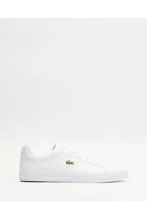 Lacoste Europa Trainers With Green Stripe in White for Men
