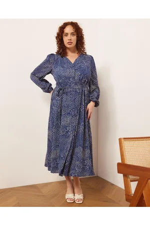 Atmos&Here Curvy Freya Tie Waist Maxi Dress - Printed Dresses Freya Tie Waist Maxi Dress