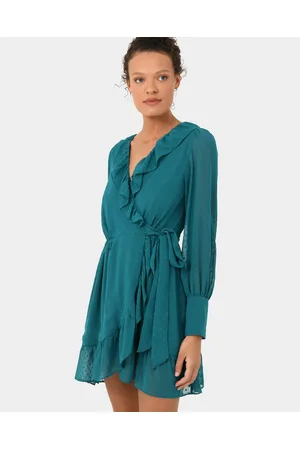 Forcast Savina Ruffle Mini Dress - Printed Dresses Savina Ruffle Mini Dress