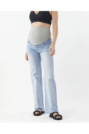Soon Maternity Straight Leg Overbelly Jeans - High-Waisted Straight Leg Overbelly Jeans