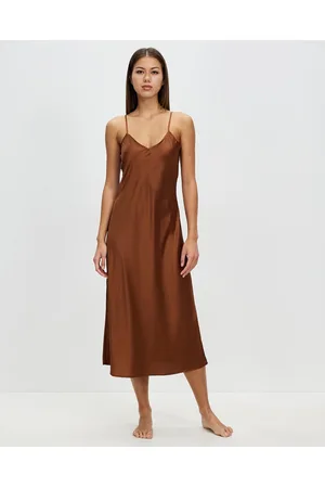 Gingerlilly Summer Satin Dress - Sleepwear Summer Satin Dress