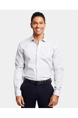 BROOKSFIELD GEO PRINT REG FIT BUSINESS SHIRT - Shirts & Polos GEO PRINT REG FIT BUSINESS SHIRT