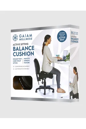 Gaiam Active Sitting Balance Cushion Black - Training Equipment Active Sitting Balance Cushion Black