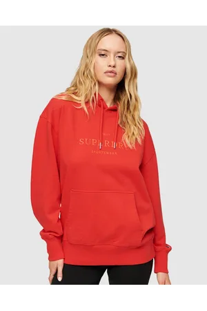 Superdry Code Heraldry Oversized Hoodie - Sweats & Hoodies Code Heraldry Oversized Hoodie