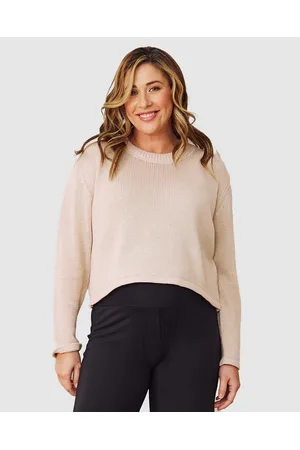 Angel Maternity Phoebe Maternity Cropped Knit in - Jumpers & Cardigans Phoebe Maternity Cropped Knit in