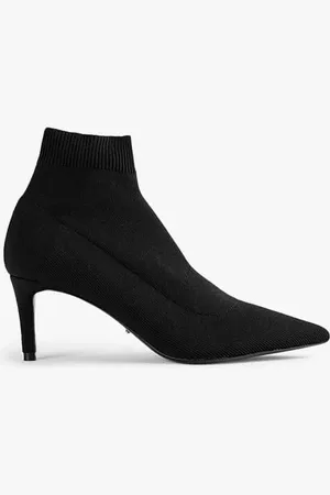 Tony Bianco Gwen Black Sock Knit Ankle Boots