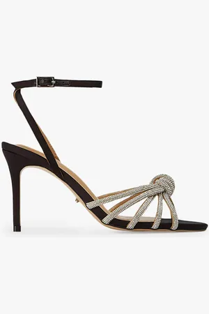 Tony Bianco Helena Black Satin Heels