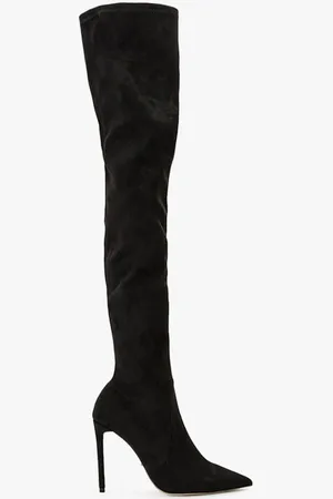 Tony Bianco Avah Black Stretch Suede Long Boots