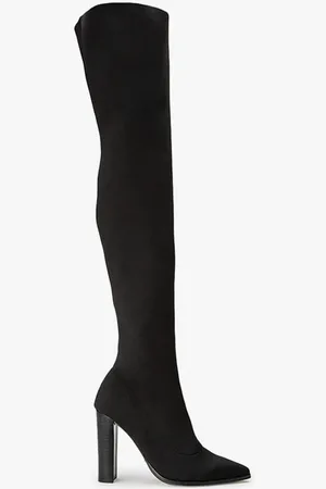 Tony Bianco Lucca Black Sock Knit Long Boots